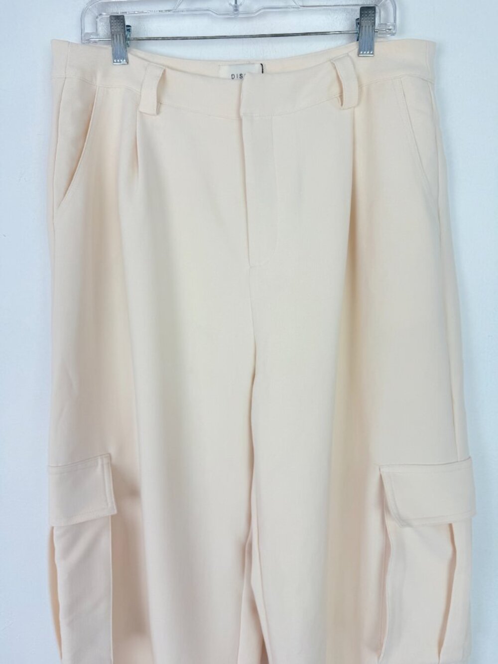 NWT DISSH Willa Cream Cargo Pant High Rise Wide Leg US Size 12 NEW - Picture 3 of 11